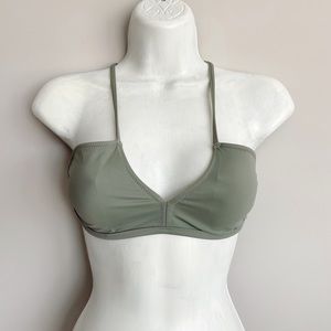 VS PINK Swim Top in Olive- Small